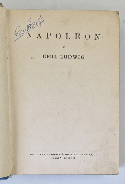 NAPOLEON de EMIL LUDWIG  1930