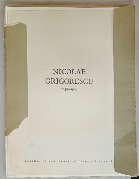 NICOLAE GRIGORESCU , SET DE 3 MAPE CU CATE 10 REPRODUCERI COLOR , ANII '50