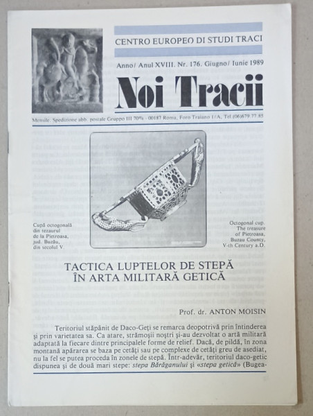 NOI TRACII , REVISTA FONDATA DE JOSIF CONSTANTIN DRAGAN , NR.176 , 1989