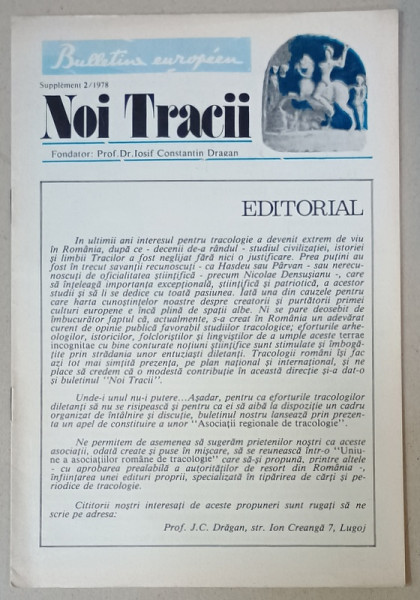 NOI TRACII , REVISTA FONDATA DE JOSIF CONSTANTIN DRAGAN , NR.2 , 1978