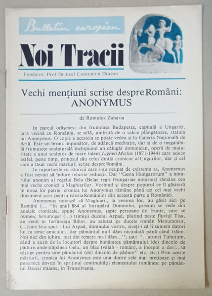 NOI TRACII , REVISTA FONDATA DE JOSIF CONSTANTIN DRAGAN , NR.46 , 1978