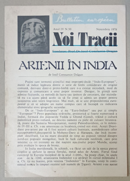 NOI TRACII , REVISTA FONDATA DE JOSIF CONSTANTIN DRAGAN , NR.50 , 1978