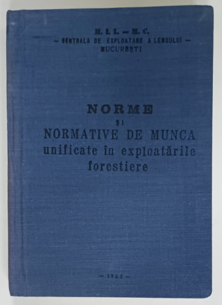 NORME SI NORMATIVE DE MUNCA UNIFICATE IN EXPLOATARILE FORESTIERE , 1987