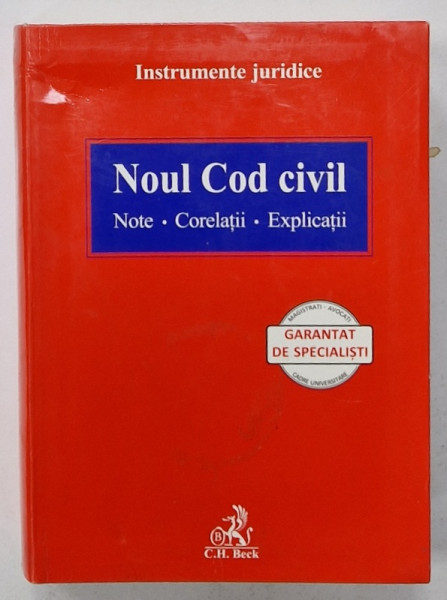 NOUL COD CIVIL , NOTE - CORELATII - EXPLICATII  de ANA GABRIELA ATANASIU ...COSMIN - MARIAN VADUVA , 2011 , PREZINTA PETE SI HALOURI DE APA *