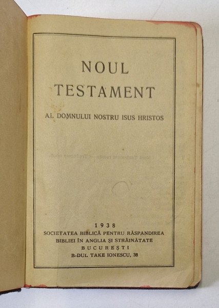 NOUL TESTAMENT AL DOMNULUI NOSTRU ISUS HRISTOS si CARTEA PSALMILOR , 1938 , FORMAT REDUS