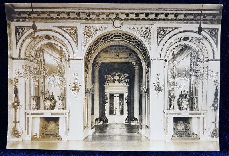 O SALA IN PALATUL LAZIENKI , VARSOVIA , FOTOGRAFIE MONOCROMA, PE HARTIE LUCIOASA , PERIOADA INTERBELICA