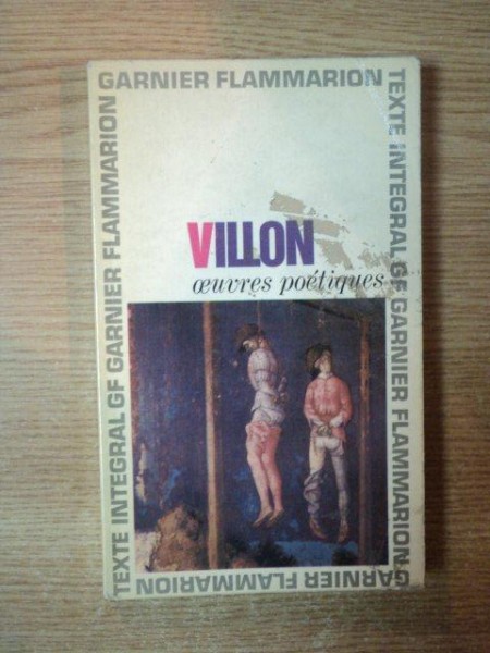OEUVRES POETIQUES de FRANCOIS VILLON , 1965