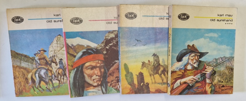 OLD SUREHAND de KARL MAY , 4 VOLUME ,  1975