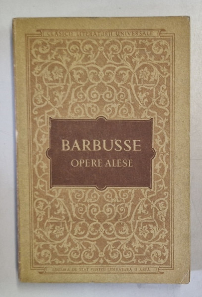 OPERE ALESE de BARBUSSE , 1955