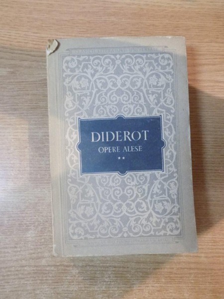 OPERE ALESE VOLUMUL II de DIDEROT  ,1957