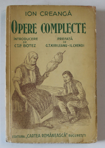 OPERE COMPLECTE de ION CREANGA (1942) , PREZINTA HALOURI DE APA