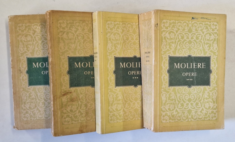 OPERE , VOLUMELE I - IV de MOLIERE , 1955 - 1958 *MICI DEFECTE