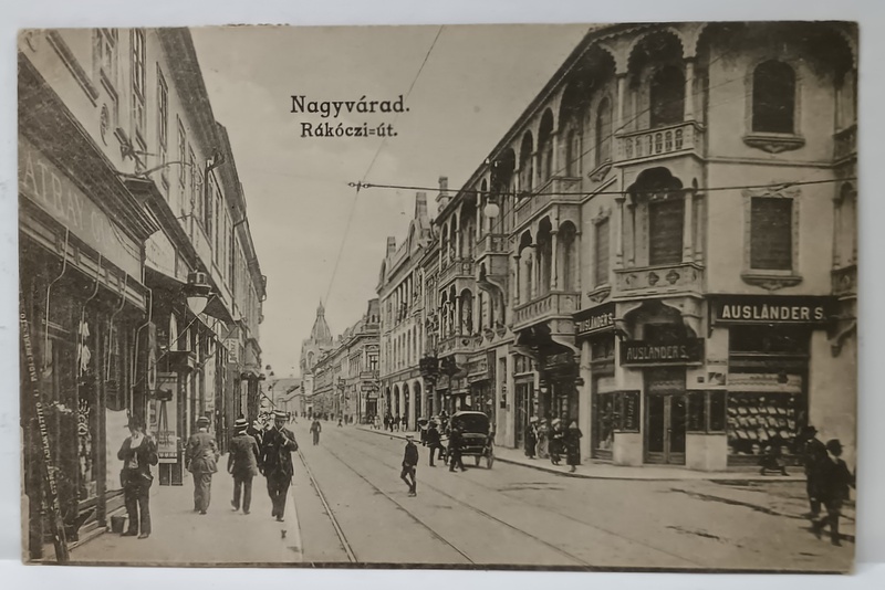 ORADEA , STRADA RAKOSZI , CARTE POSTALA ILUSTRATA , 1925