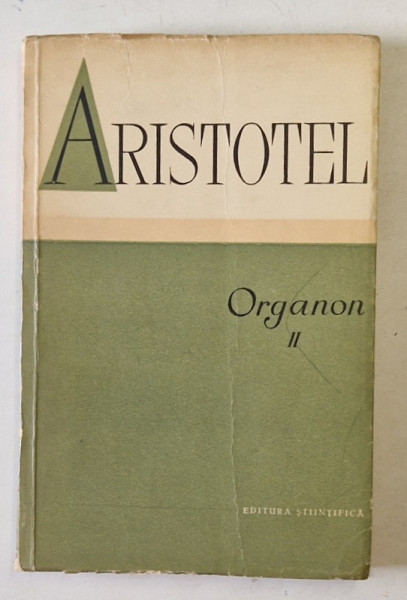 ORGANON-ARISTOTEL  VOL 2  1958 *EDITIE BROSATA