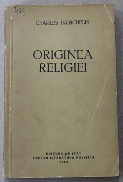 ORIGINEA RELIGIEI de CHARLES HAINCHELIN , 1956