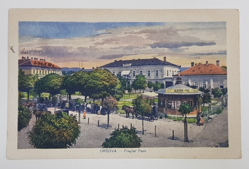 ORSOVA , FREYLER PARC , CARTE POSTALA ILUSTRATA , INTERBELICA