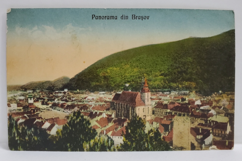 PANORAMA DIN BRASOV , CARTE POSTALA ILUSTRATA , 1929