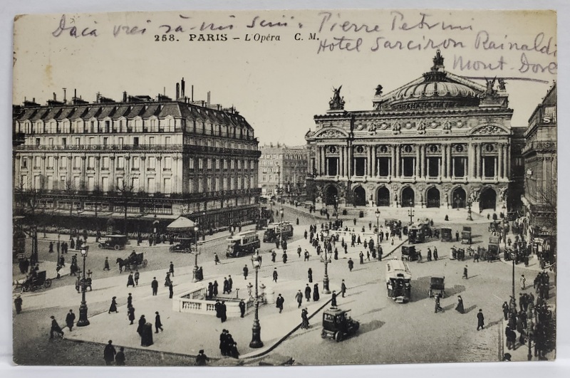 PARIS , OPERA , CARTE POSTALA , INTERBELICA