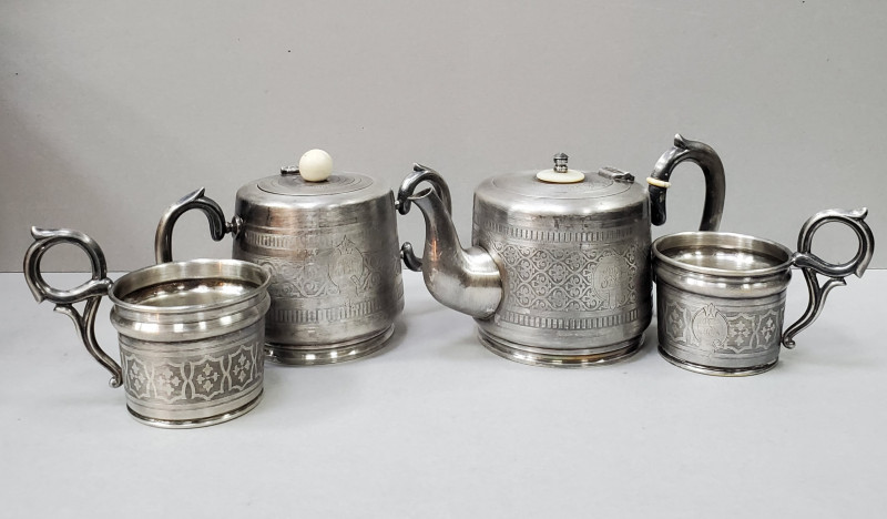 Patru piese pentru servit ceai, Fraget, Warsovia, cca. 1900