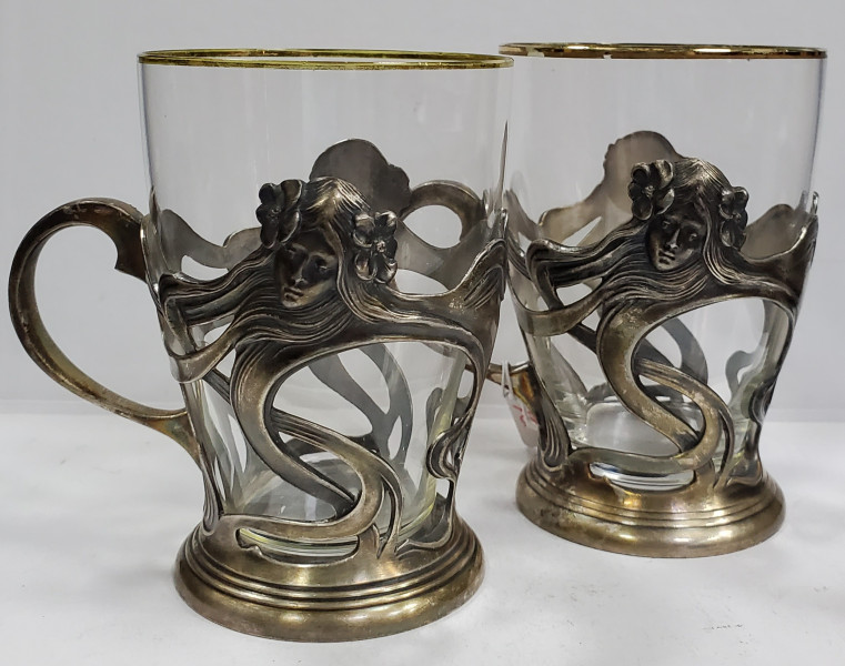 Pereche de suporturi cu pahare, Art Nouveau, Germania, cca. 1906
