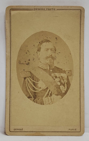 PHOTO  DEMIRE , GENERALUL FRANCEZ CHARLES DENIS SAUTER BOURBAKI ( 1816 -1897 ) , FOTOGRAFIE C.D.V. , A DOUA JUMATATE A SEC. XIX