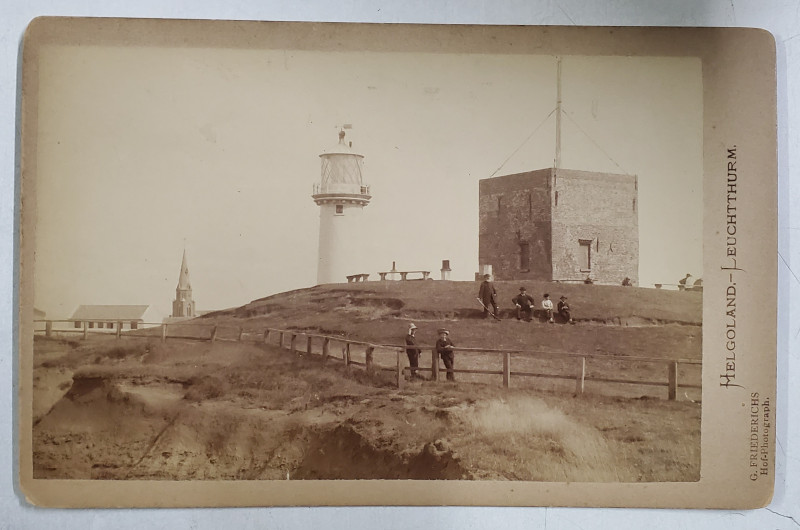 PHOTOGRAPH G. FRIEDERICHS , HELGOLAND - LEUCHTTURM ( HELGOLAND - FARUL )  , FOTOGRAFIE CABINET , CCA. 1900