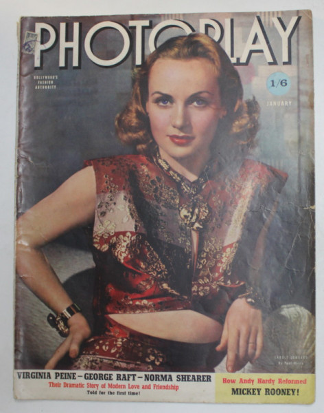 PHOTOPLAY- THE ARISTOCRAT OF MOTION PICTURE MAGAZINES , VOL. LIV , NO.1 , JANUARY , 1940 , PREZINTA PETE SI URME DE UZURA