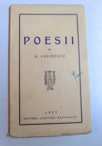 POESII de G. CALINESCU , 1937