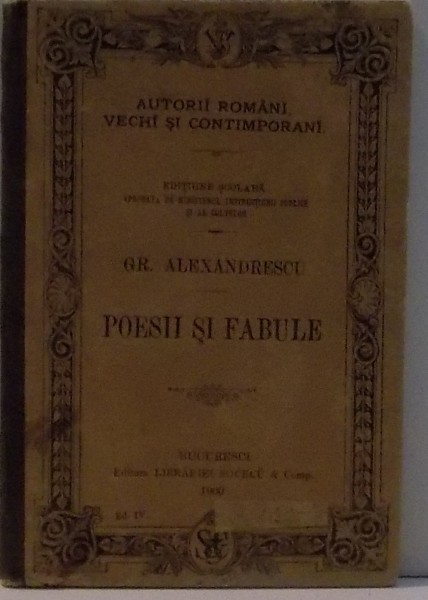 POESII SI FABULE , 1900