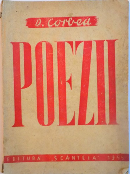 POEZII (CLOCOT, PLANSETE DE CLOPOT, RASARIT DE SOARE) de DUMITRU CORBEA, 1945