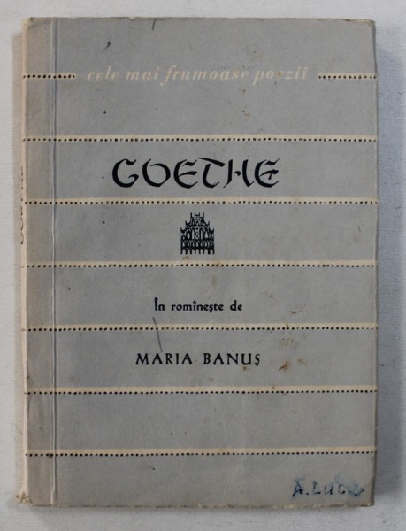 POEZII de GOETHE  1957