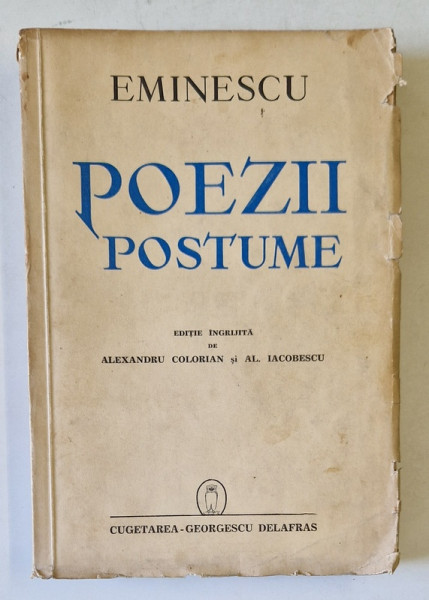 POEZII POSTUME de M. EMINESCU , 1940