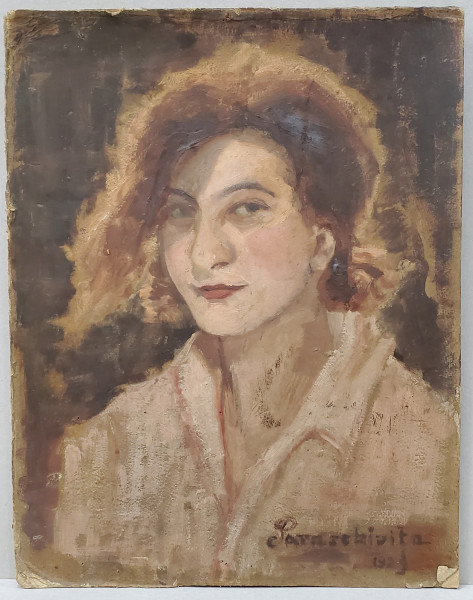 Portret de tanara - Semnat Paraschivita, 1929
