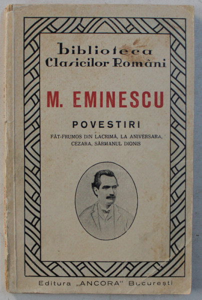 POVESTIRI de M. EMINESCU, INGRIJITA de E. LOVINESCU , PRIMELE DOUA PAGINI CONTIN SUBLINIERI CU CREIONUL ROSU