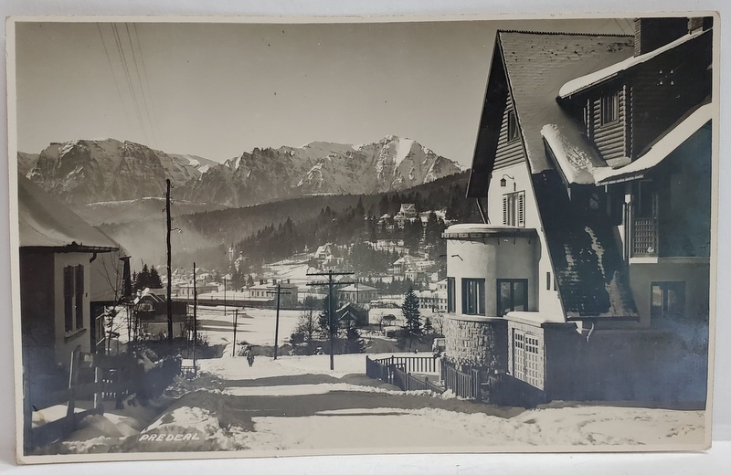 PREDEAL , VEDERE DE ANSAMBLU ,  SPRE MUNTE , FOTOGRAFIE TIP CARTE POSTALA , 1940