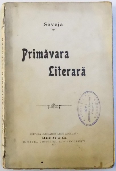 PRIMAVARA LITERARA de SOVEJA  1914