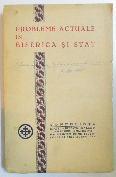 PROBLEME ACTUALE IN BISERICA SI STAT , 1935