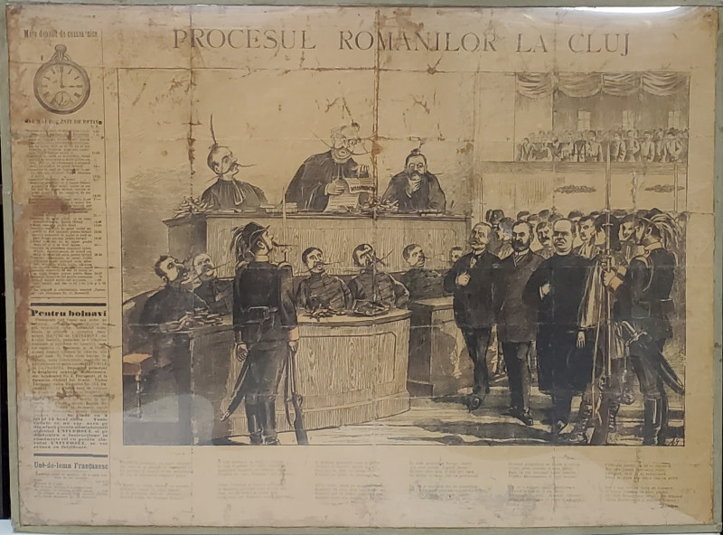 Procesul Romanilor la Cluj, Litografie, cca. 1900