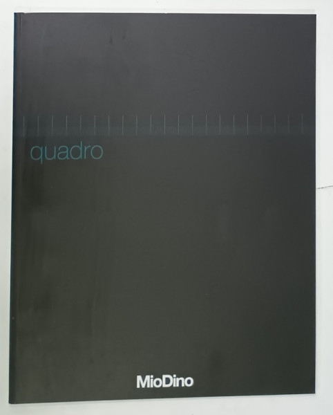 QUADRO , CATALOG AL FIRMEI ITALIENE  ' MioDino '   de ARHITECTURA ,   DESIGN  , MOBILIER PENTRU BIROURI , TEXT IN ITALIANA SI ENGLEZA , 2006