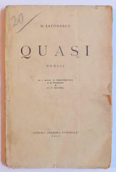 QUASI - POESII de D. IACOBESCU , 1930