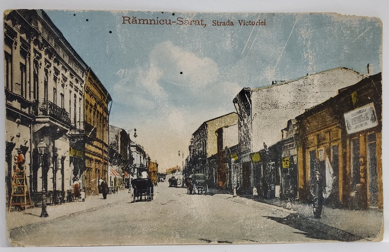 RAMNICU - SARAT , STRADA VICTORIEI , CARTE POSTALA ,  INTERBELICA