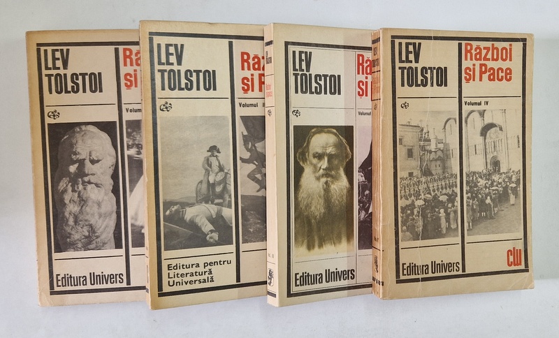 RAZBOI SI PACE , VOLUMELE I - IV de LEV TOLSTOI , 1971 *MICI DEFECTE