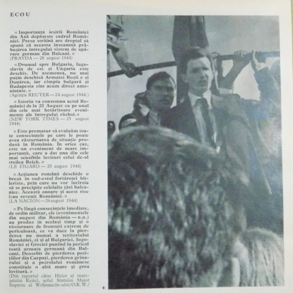 REPORTAGE DE FRONT de PAVEL POPESCU , 1970