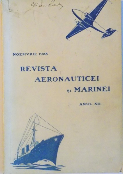 REVISTA AERONAUTICEI SI MARINEI, ANUL XII, NOIEMBRIE 1938