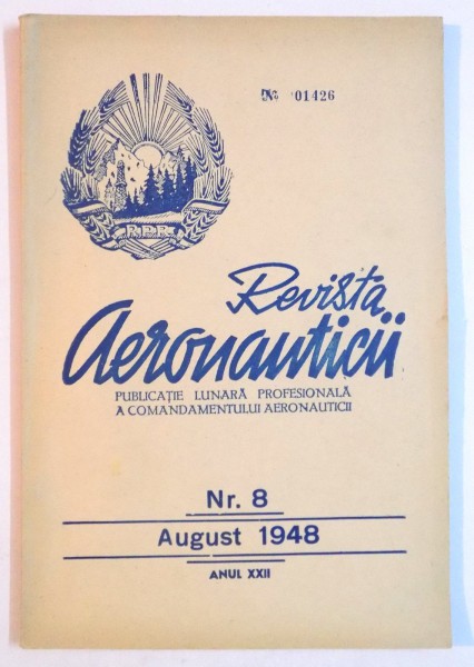 REVISTA AERONAUTICII, NR. 8, AUGUST 1948, ANUL XXII