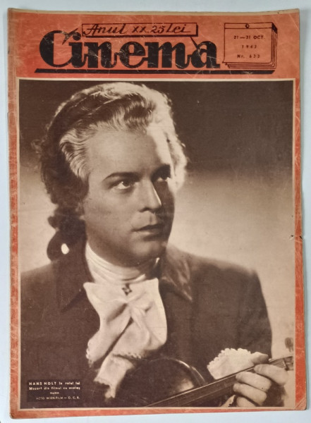 REVISTA CINEMA , ANUL XX , NUMARUL 633 , 21 - 31 OCTOMBRIE , 1943