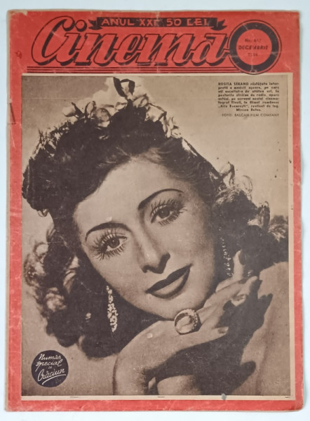 REVISTA CINEMA , ANUL XXI , NUMARUL 643 , DECEMBRIE , 1944