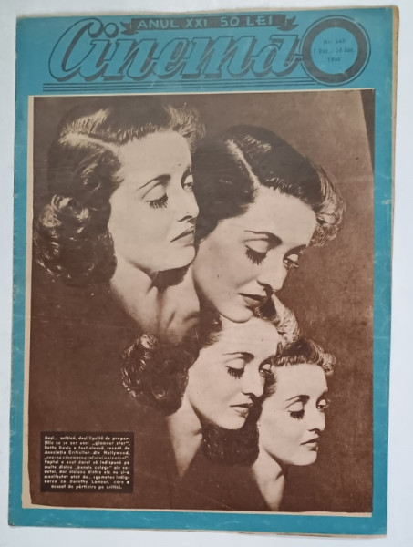 REVISTA CINEMA , ANUL XXI , NUMARUL 662 , 1 DECEMBRIE - 14 DECEMBRIE , 1944