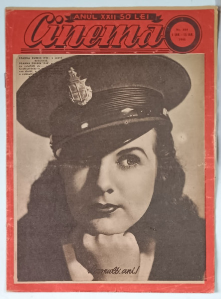 REVISTA CINEMA , ANUL XXII , NUMARUL 664 , 1 - 15 IANUARIE , 1945