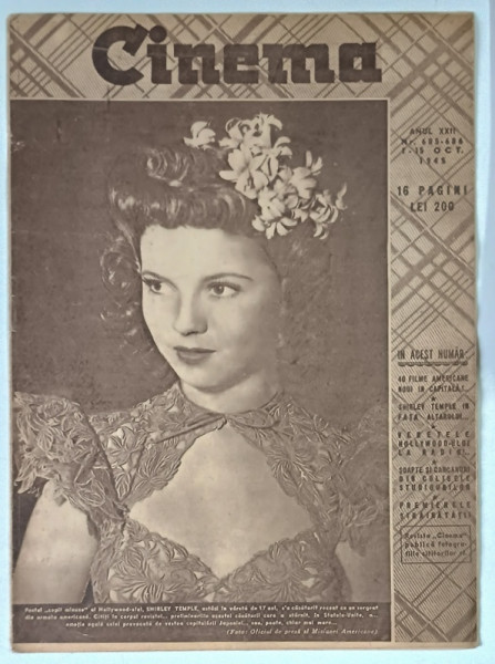 REVISTA CINEMA , ANUL XXII , NUMERELE 685 - 686 , 1 - 15 OCTOMBRIE , 1945